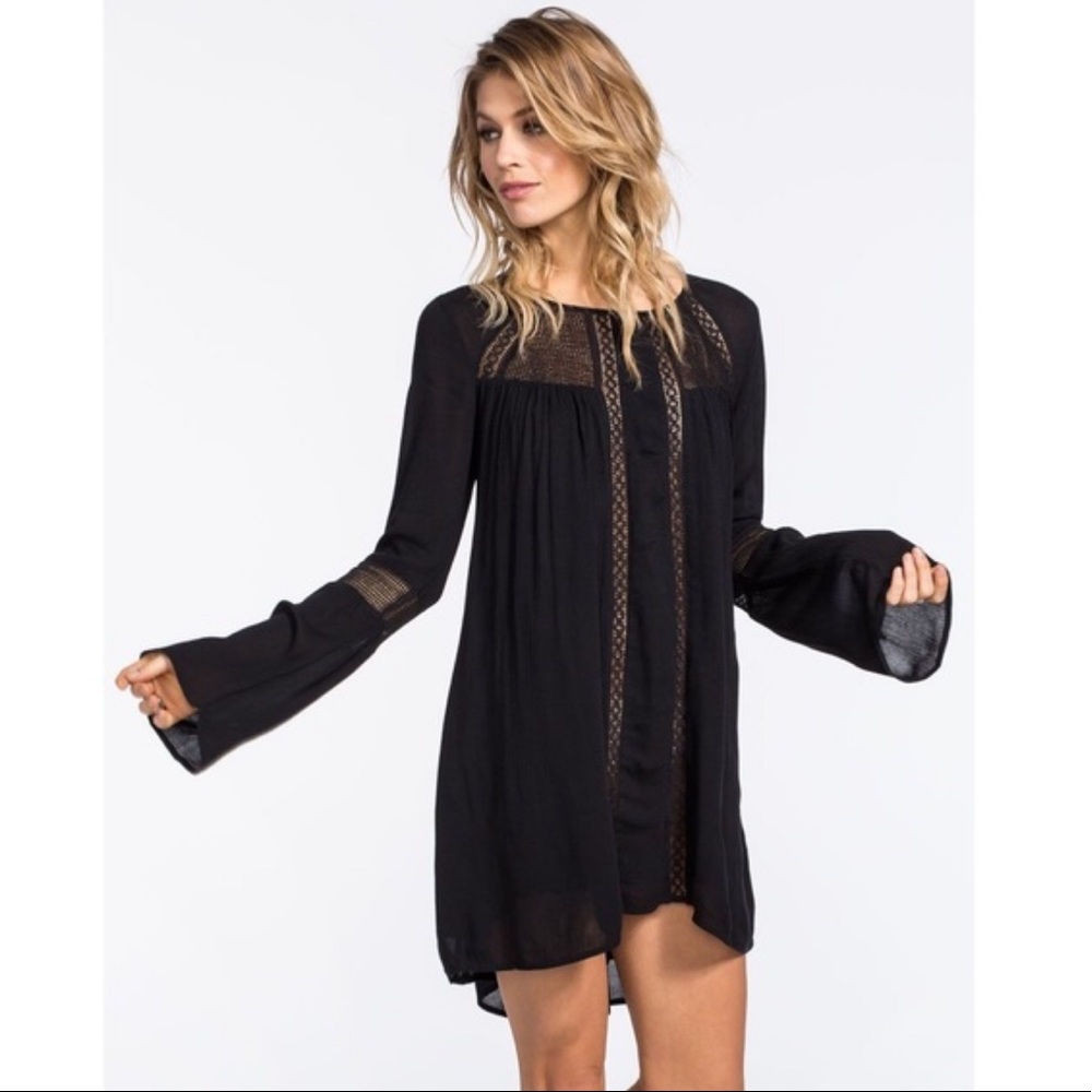 Volcom Traffik Dress Lace Eyelet Key Hole M